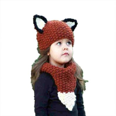 China COMMON hot sale box quanlity size custom size kids christmas elk knit hat scarf spring patterns wig kids knit bra for sale