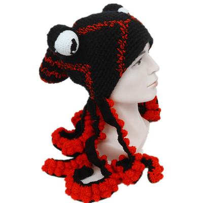 China Fun JOINT Octopus Shaped Stage Show Hats For Kids Girl Knitted Hat Fat Toddler Knit Hat for sale