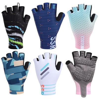 China UV Protection Mcycle High Quality Sports Gloves Anti-Slip Half Finger Bicycle Motorcycle Gym Gloves Gel Padded Shock-Absorbing Cycling Gloves for sale