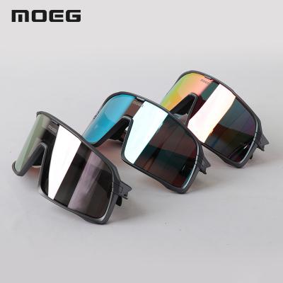 China Outdoor Activites MOEG Factory Direct Adult Cycling Glasses UV400 Protection Outdoor Casual Sport Sunglasses OEM Customized Bicycle Sunglasses for sale