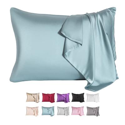 China Anti-Static 22 Momme Luxury Pure 100% Mulberry Natural Silk Pillowcase With Zipper Customized Washable Envelope Silk Pillow Case Cover for sale