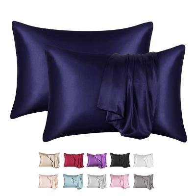 China Anti-Static 100% 6A Grade Vegan Mulberry Silk Pillowcase With Hidden Zipper For Hair And Skin Luxury Silver Ion Silk Pillow Case Cover for sale