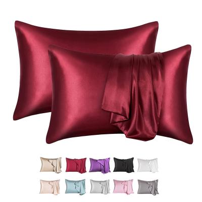 China Anti-Static New 100% Natural Pure 22Mm 6A Mulberry Real Silk Satin Pillow Cases Custom Private Label 22 25 30 Momme Nordic Silk Pillowcase for sale