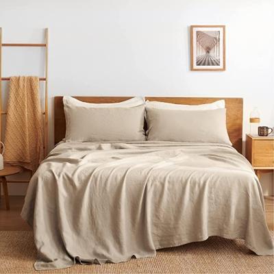 China Anti-Bacteria Competitive Linen Bed Sheets 300Tc Flax Linen Bedding For Beds for sale