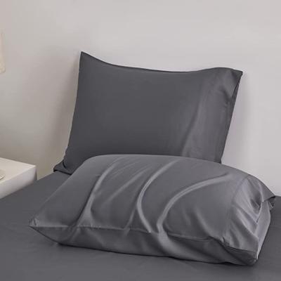 China Anti-Bacteria New Pure Color Envelope Bamboo Pillowcase Pillowcase Pillow Protector dark grey color for sale