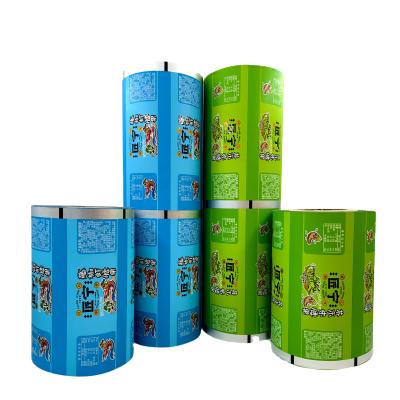 China Plastic Laminated Moisture Proof Printed Customize AL Small Package Packaging Film Roll Snacks Packaging Film for sale