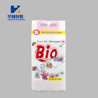 China Customized Logo ANTISTATIC With Handles Side Gusset Bag For Washing Detergent Powder Packaging Bag for sale