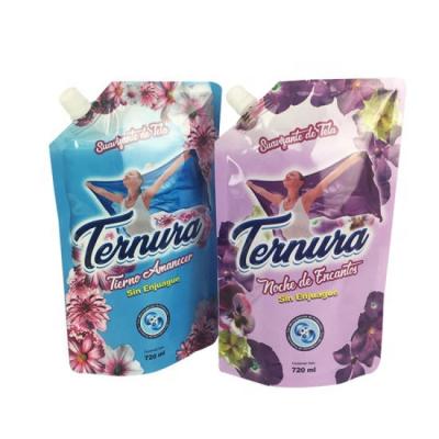 China OEM Custom Printing Moisture Proof Laundry Detergent Soap Liquid Packaging Reusable Doypack Spout Pouch for sale