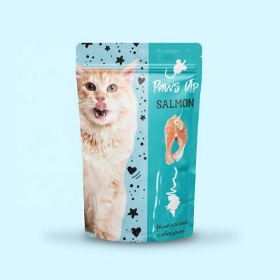 China Moisture Proof Heat Sealed Zipper Bag Self-Sufficient Pet Treats Pet Food For Cat Food Bag for sale