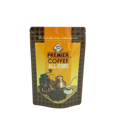 China Security China Printing Service Matt Finish Black Ziplock Roasted Coffee Bag Pouches Soft Packaging for sale