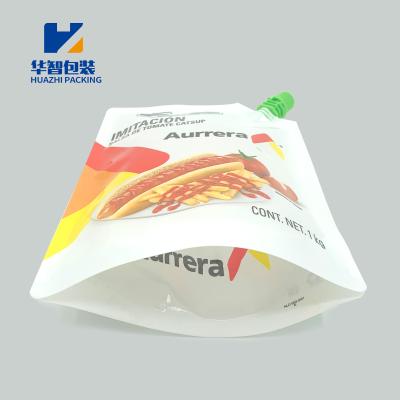 China Custom reusable moisture proof stand up spout pouch knorr sauce packets and ketchup sauce packaging doypack for sale