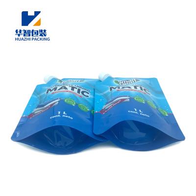 China Custom moisture proof utility liquid soap doypack liquid holder print up pouch/laundry detergent liquid packaging bag for sale