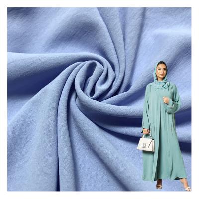 China 2022 New Memory Muslim Market Sale Design Airflow Dyeing CEY 100% Polyester Custom Colors Fabric For Dress for sale