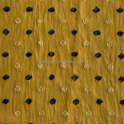 China 2022 New Double Faced Fuji Tex 100% Polyester Fashion Crepe Airflow Dot Jacquard Cey Fabric for sale