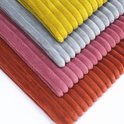 China Single Sided Stock Memory Cord Flannel, Fall/Winter Plush Toy Corduroy Garment Fabric 5*5 Strips for sale