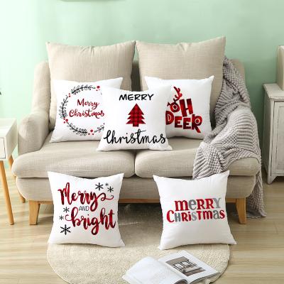 China Wholesale PORTABLE Christmas Cushion Cover 45x45 Cover Housse De Cushion Decorative Sofa Pillow Cases Throw Pillow for sale