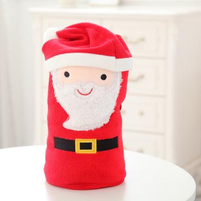 China PORTABLE Hot Cartoon Santa Claus Elk Snowmen Warm Gift Coral Fleece Blanket Christmas Festival Kids Baby Sale for sale