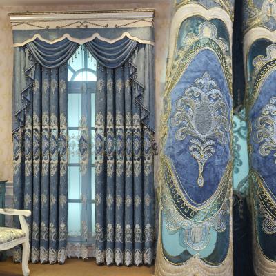 China Blackout Embroidery Curtain Latest Customized Fabric Curtain, Europe Curtains Luxury Drapes, Ready Made Curtain for sale