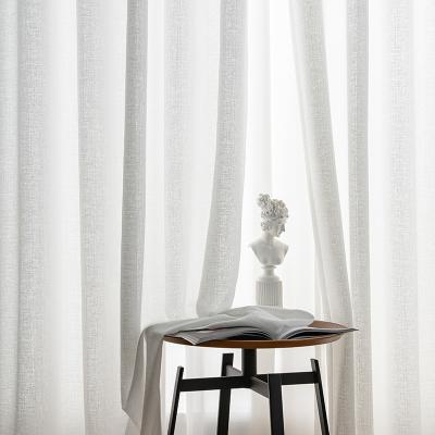 China High quality simple and elegant decoration home decoration semi sheer curtains in voile voile for living room for sale