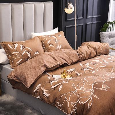 China Cheap Wholesale Color Anti-static Natural Mixed Warm Home Textile Desgins Comforter Bed Sheet Luxury Bedding Set for sale