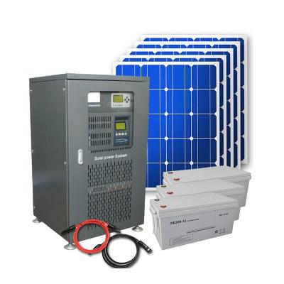 China Single Phase Inverter With Integrated Charge Controller Set 10kw Solar System Solar Hybrid With Storage Battery System Solar Power Inverter With Battery All In One for sale