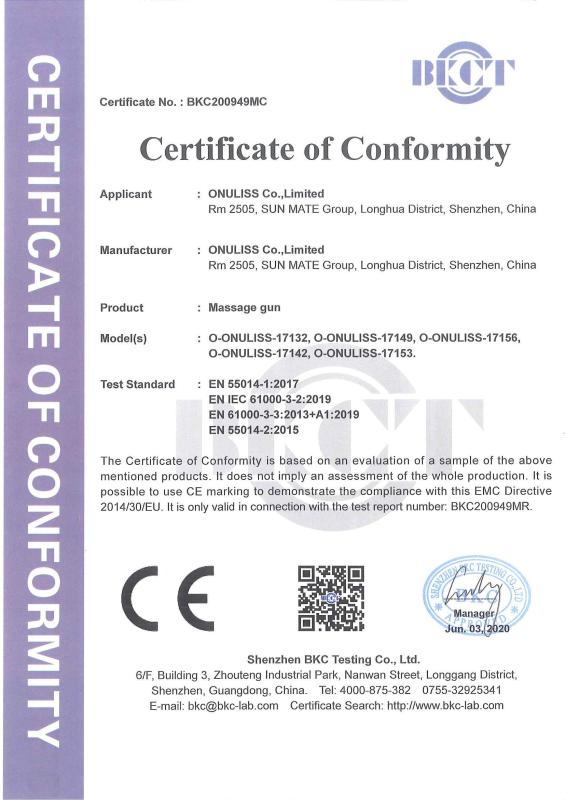 CE - Shenzhen ONULISS Technology Co., Limited