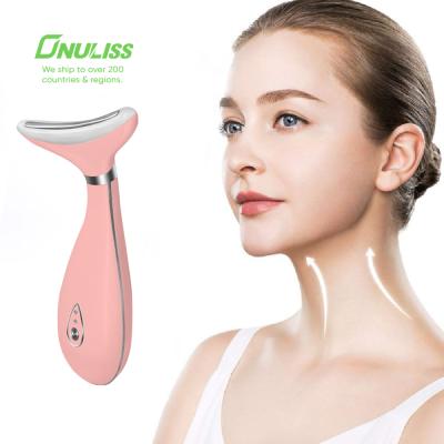 China Face Lift Anti Wrinkle Electric Face And Neck Lifting Intelligent Mini Neck Massager With Heating for sale