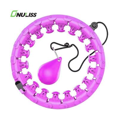 China Durable Smooth Magnetic Slimming Body Weight Loss Hooping Automatic Rotating Polynesian Dance Weighed Hoola Smart Circle for sale