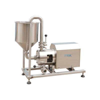 China Liquid Mixer Powder 3 Stage Pipeline Tube High Shear Inline Homogenizer Pump With Hopper Funnel for sale