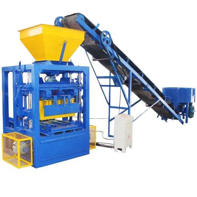 China Building material stores qt4-24 factory block machine concrete block making machine with mini mixer price for sale