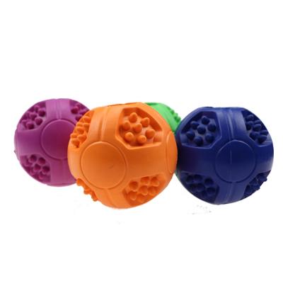 China Viable Dog Puppy Rubber Chew Ball Treat Dispensing Interactive Toy Puzzle Treat Ball Food Dispenser Dog Toys for sale