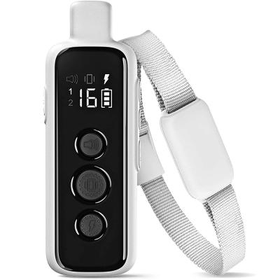 China Sustainable Rechargeable Waterproof Pet Bark Collar Electronic Remote Control Training Dog Training Products Anti Barking Device Dog Collar for sale