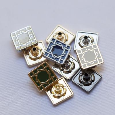 China OEM Custom Metal Snap Buttons Accessories Logo Design Press Bag Shirt Bag Decorative Nickel Free Zinc Alloy Cloth Cover For Muslim Clothing for sale