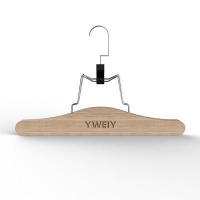 China Multifunctional Wooden Hanger With Clip Can Easy Handle Th Clothes for sale