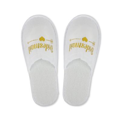 China Fashion Trend Environmental Protection Newlyweds Slippers In Pink Disposable Bride Slippers Wedding Shoes for sale