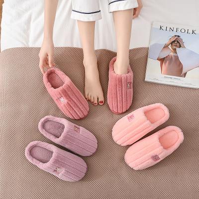 China Autumn Winter Rabbit Fur Cotton Light Slippers Shoes Cute Cartoon Rabbit Men and Women Couple Cotton Slippers Cotton Indoor Slippers for sale