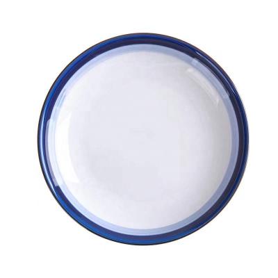 China Viable Hand Painted Gradient Dinnerware Set Blue Ceramic Dinnerware Sets for sale