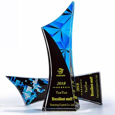 China New Design Crystal Awards Made From Europe In China Crystal Plaque Awards For Race Winner Gifts for sale