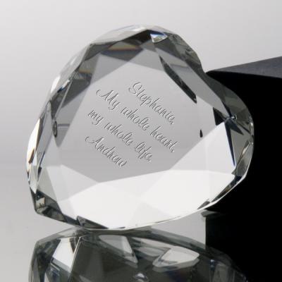 China Europe K9 Crystal Clear Crystal Diamond Text engraved for wedding or holiday keepsakes for sale