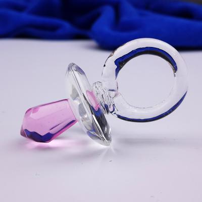 China Japan Baby Pacifier Mini Size Adorable Crystal Glass as New Bron Baby Shower Party Favor for sale