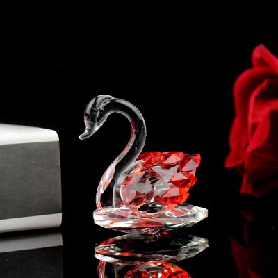 China Europe High Grade Wedding Gift Crystal Swan Model Baby Show Souvenirs Return Gift for sale