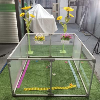 China Transparent Foldable Pet Playpen 6/8/10/12 Pcs Stocked Customized Thickness 3mm for sale