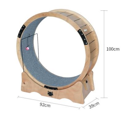 China Cat Climbing Frame Fiberboard Cat Wheel Treadmill Silent Exercise Running Toy for Cats for sale