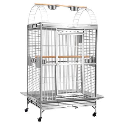 China Large Size Wear-Resistant Metal Steel Parrot Cage Super Luxury Pet-Friendly Breed House for sale