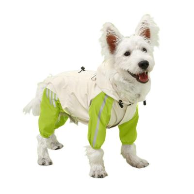 China Poncho de perro sólido impermeable para perros pequeños medianos gatos chaqueta de lluvia reflectante caída en venta