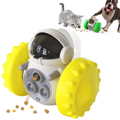 China Pet Supplies Sustainable Slow Leakage Food Dispenser for Cat and Dog Balance Car Toys for sale