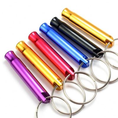 China Self Defense Metal Whistle Keychain for Survival Safety and Colorful Keychain Whistles for sale