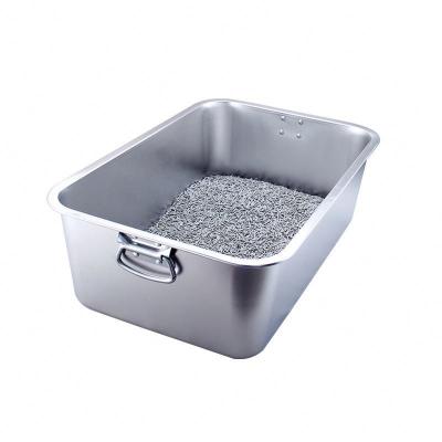 China Sustainable Silver Cat Litter Tray for Easy and Sustainable Pet Cleaning Solutions for sale