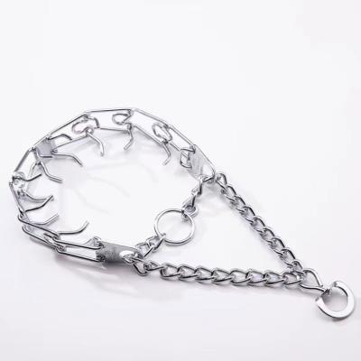 China Modern Style Pet Training Chain Dog Collar Silver Material for Effective Training for sale