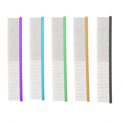 China Functional Hair Grooming Pet Dog Comb with Customized Color and Durable Aluminium Alloy for sale